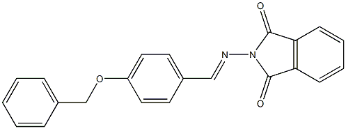 2-({(E)-[4-(benzyloxy)phenyl]methylidene}amino)-1H-isoindole-1,3(2H)-dione Struktur