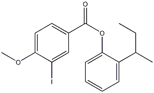 2-(sec-butyl)phenyl 3-iodo-4-methoxybenzoate Struktur