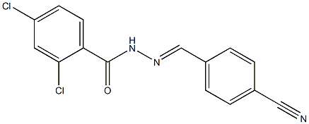 2,4-dichloro-N'-[(E)-(4-cyanophenyl)methylidene]benzohydrazide Struktur
