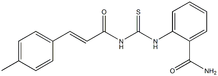 2-[({[(E)-3-(4-methylphenyl)-2-propenoyl]amino}carbothioyl)amino]benzamide