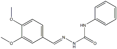 2-[(E)-(3,4-dimethoxyphenyl)methylidene]-N-phenyl-1-hydrazinecarboxamide Struktur