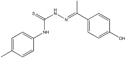 2-[(E)-1-(4-hydroxyphenyl)ethylidene]-N-(4-methylphenyl)-1-hydrazinecarbothioamide Struktur