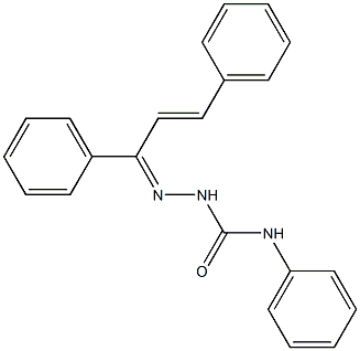 2-[(Z,2E)-1,3-diphenyl-2-propenylidene]-N-phenyl-1-hydrazinecarboxamide Struktur