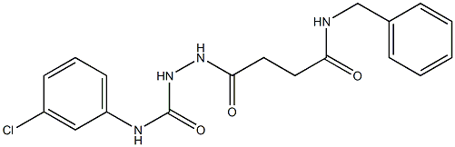 2-[4-(benzylamino)-4-oxobutanoyl]-N-(3-chlorophenyl)-1-hydrazinecarboxamide Structure