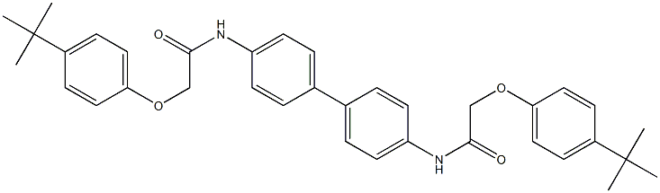 2-[4-(tert-butyl)phenoxy]-N-[4'-({2-[4-(tert-butyl)phenoxy]acetyl}amino)[1,1'-biphenyl]-4-yl]acetamide Structure