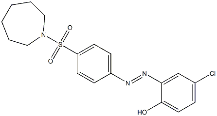 2-{(E)-2-[4-(1-azepanylsulfonyl)phenyl]diazenyl}-4-chlorophenol Struktur