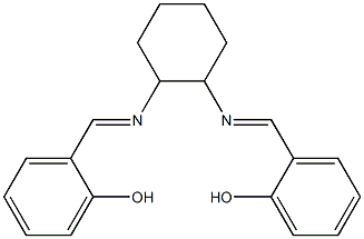 2-{[(2-{[(E)-(2-hydroxyphenyl)methylidene]amino}cyclohexyl)imino]methyl}phenol Struktur