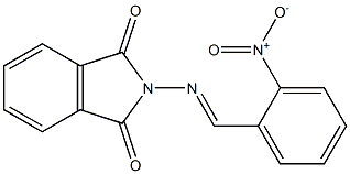 2-{[(E)-(2-nitrophenyl)methylidene]amino}-1H-isoindole-1,3(2H)-dione Struktur