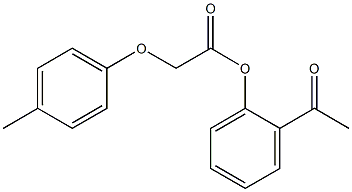 2-acetylphenyl 2-(4-methylphenoxy)acetate Struktur