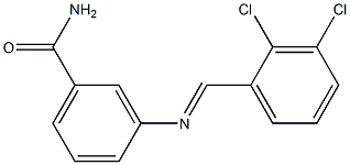 3-{[(E)-(2,3-dichlorophenyl)methylidene]amino}benzamide Struktur