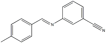 3-{[(E)-(4-methylphenyl)methylidene]amino}benzonitrile Struktur