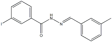 3-iodo-N'-[(E)-(3-methylphenyl)methylidene]benzohydrazide 结构式