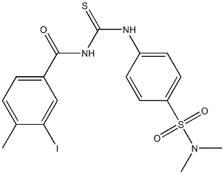 4-({[(3-iodo-4-methylbenzoyl)amino]carbothioyl}amino)-N,N-dimethylbenzenesulfonamide 结构式