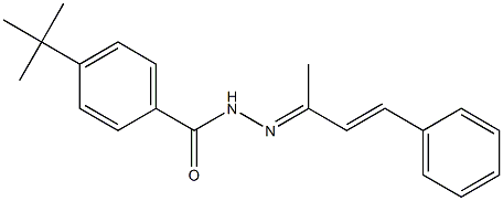 4-(tert-butyl)-N'-[(E,2E)-1-methyl-3-phenyl-2-propenylidene]benzohydrazide Structure