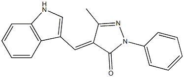 4-[(E)-1H-indol-3-ylmethylidene]-5-methyl-2-phenyl-2,4-dihydro-3H-pyrazol-3-one Structure