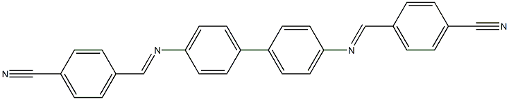 4-{[(4'-{[(E)-(4-cyanophenyl)methylidene]amino}[1,1'-biphenyl]-4-yl)imino]methyl}benzonitrile,,结构式