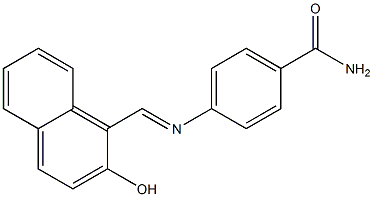 4-{[(E)-(2-hydroxy-1-naphthyl)methylidene]amino}benzamide|