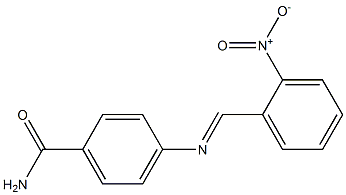 4-{[(E)-(2-nitrophenyl)methylidene]amino}benzamide Structure