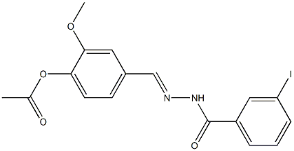 4-{[(E)-2-(3-iodobenzoyl)hydrazono]methyl}-2-methoxyphenyl acetate