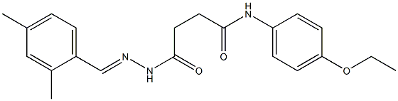 4-{2-[(E)-(2,4-dimethylphenyl)methylidene]hydrazino}-N-(4-ethoxyphenyl)-4-oxobutanamide Struktur