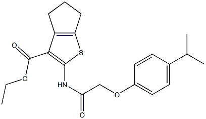 ethyl 2-{[2-(4-isopropylphenoxy)acetyl]amino}-5,6-dihydro-4H-cyclopenta[b]thiophene-3-carboxylate Structure