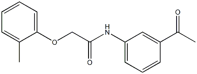 N-(3-acetylphenyl)-2-(2-methylphenoxy)acetamide Struktur