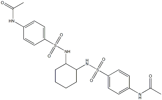 N-[4-({[2-({[4-(acetylamino)phenyl]sulfonyl}amino)cyclohexyl]amino}sulfonyl)phenyl]acetamide Structure