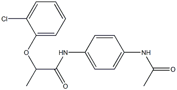 N-[4-(acetylamino)phenyl]-2-(2-chlorophenoxy)propanamide Struktur