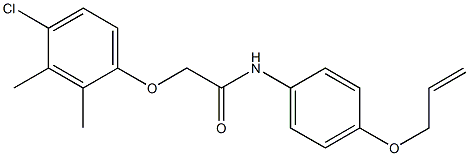 N-[4-(allyloxy)phenyl]-2-(4-chloro-2,3-dimethylphenoxy)acetamide Structure