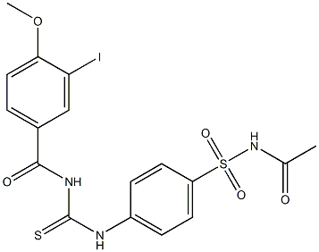 N-acetyl-4-({[(3-iodo-4-methoxybenzoyl)amino]carbothioyl}amino)benzenesulfonamide