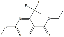 Ethyl 4-(trifluoromethyl)-2-(methylthio)pyrimidine-5-carboxylate ,97% Structure