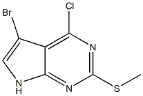 5-Bromo-4-chloro-2-(methylthio)-7H-pyrrolo[2,3-D]pyrimidine ,97% Struktur