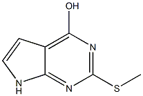 2-甲硫基-4-羟基-7H-吡咯[2,3-D]嘧啶,,结构式