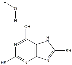 2,8-DIMERCAPTO-6-HYDROXYPURINE HYDRATE, 98+% Structure