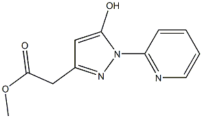 methyl (5-hydroxy-1-pyridin-2-yl-1H-pyrazol-3-yl)acetate Struktur