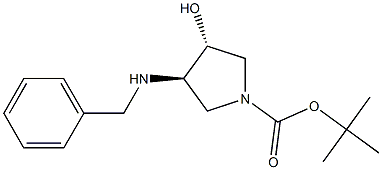 tert-butyl (3R,4R)-3-(benzylamino)-4-hydroxypyrrolidine-1-carboxylate 结构式