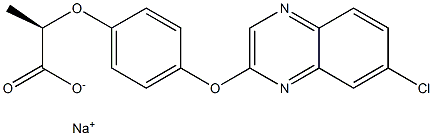 Sodium (R)-2-(4-(7-chloroquinoxalin-2-yloxy)phenoxy)propanoate Struktur