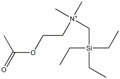2-Acetoxy-N,N-dimethyl-N-[(triethylsilyl)methyl]ethanaminium Structure