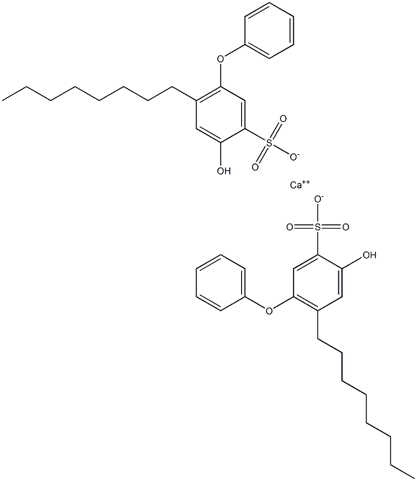 Bis(4-hydroxy-6-octyl[oxybisbenzene]-3-sulfonic acid)calcium salt Structure