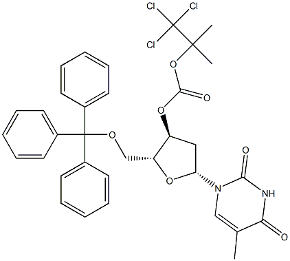 3'-O-[(1,1-Dimethyl-2,2,2-trichloroethoxy)carbonyl]-5'-O-(triphenylmethyl)thymidine