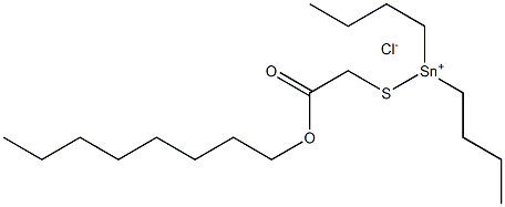 Dibutyl(octyloxycarbonylmethylthio)tin(IV) chloride Structure