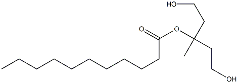 ウンデカン酸3-ヒドロキシ-1-(2-ヒドロキシエチル)-1-メチルプロピル 化学構造式