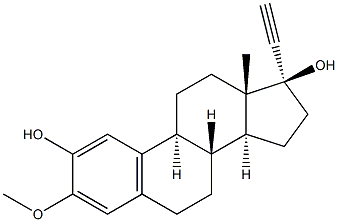 (17S)-3-Methoxy-19-norpregna-1,3,5(10)-trien-20-yne-2,17-diol Struktur