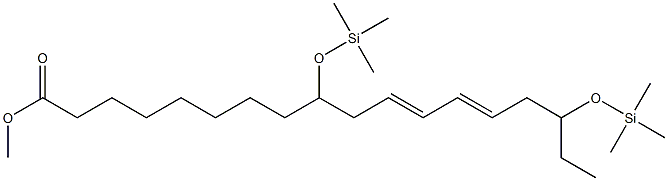 9,16-ビス(トリメチルシロキシ)-11,13-オクタデカジエン酸メチル 化学構造式