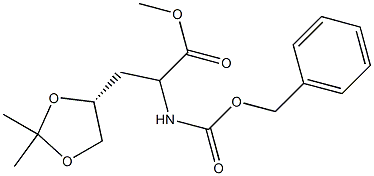 (S)-3-[(4R)-2,2-Dimethyl-1,3-dioxolan-4-yl]-2-(benzyloxycarbonylamino)propanoic acid methyl ester Structure