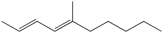 (2E,4E)-5-メチル-2,4-デカジエン 化学構造式