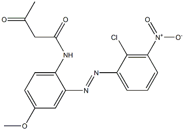 2-Acetyl-2'-(2-chloro-3-nitrophenylazo)-4'-methoxyacetanilide Structure
