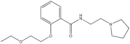 o-(2-Ethoxyethoxy)-N-[2-(1-pyrrolidinyl)ethyl]benzamide Struktur