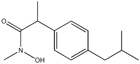 2-(4-Isobutylphenyl)propanehydroxamic acid methyl ester Struktur