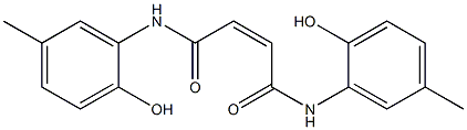 N,N'-ビス(2-ヒドロキシ-5-メチルフェニル)マレインアミド 化学構造式